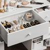 Dressing Table with 7 Drawers 4 Door & Charging Socket Makeup Desk Vanity Table