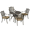 4 Seater Outdoor Dining Set Antique Cast Aluminium Garden Furniture Set with Cus