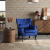 Velvet Occasional Relax Lounge Accent Tub Armchair Sofa Rivet Button Back Chair