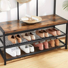 Large Rustic Coat Rack With Seat Entryway Shoe Rack Hall Tree Shoe Bench Shelves