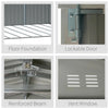 Large 14x8ft Metal Garden Storage Shed Lockable Door Grey Tool Storage Box