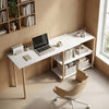 Computer Desk with Storage Shelves Writing Desk 150cm White/Oak