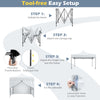 10 x 10 FT Heavy-duty Easy Setup Commercial Tent w/ Wheeled Bag