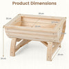 Elevated Half-Barrel Planter Boxes with Legs & Drainage Hole