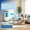 Portable Air Cooler, 15L Evaporative Air Cooler with 2 Ice Packs, Remote Control