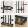 Black 7-Tier Metal Plant Stand,Corner Flower Shelf for Plants,Plant Display Rack