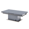 Elgin Extending Glass Top Gloss Coffee To Dining Table In Grey