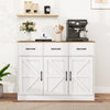 108cm Large Sideboard Storage Cabinet with Drawers-White