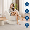 360° Swivel Accent Chair Upholstered Barrel Chair w/Striped Backrest Living Room