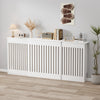 Radiator Cover Vertical Slat Modern Stylish MDF Wood White Black Cabinet Shelf