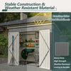 Garden Shed Pent Roof 4X8FT Metal Free Foundation Base Storage House Grey