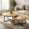 2 pcs Round Coffee Table for Living Room Nesting Coffee Table Set End Side Table
