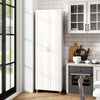 Kitchen Freestanding Pantry Cabinet with Adjustable Shelf-White