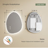 Illuminated Bathroom Mirror with LED Lights 3 colors Dimmable Demister Irregular