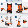 150kg Folding Hand Truck 2-in-1 Convertible Platform Cart Portable Dolly Trolley