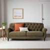Dusk Hebden Olive Green Velvet 3 Seater Sofa RRP £1689