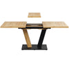 Extendable Dining Table w/ Wood Effect Tabletop, Height Adjustable Kitchen Table