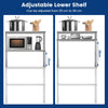92CM 2-Tier Prep Table Stainless Steel Work Table Overshelf w/ Adjustable Shelf