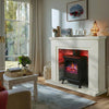 Electric Fireplace Suite with Black Stove & Flue - Endeavour Fires Farlington