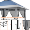 4x4M Pop Up Garden Gazebo Outdoor Party Tent Canopy With Sides Heavy Duty