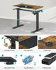 Electric Standing Desk, Height Adjustable Desk Rustic Brown and Black LSD016X11