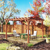 3.3 x 3.3 m Wooden Graden Pergola Gazebo Grape Trellis with Stable Structure