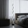Black Twist Floor Lamp Living Room Light Integrated LED Standard Standing Light