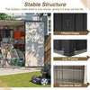 BIRCHTREE 4 x 8FT Bike Shed Metal Garden Shed Lockable Motorbike Bicycle Storage