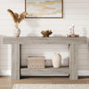 63" x 11.8" x 31.5" Entryway Console Table,2 Tier Sofa Table with Open Storage