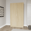 Modern Large Wooden 2 Door Wardrobe with Hanging Rails Bedroom Storage Furniture