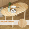 Foldable Dining Table, Solid Wood Drop Leaf Table, Natural