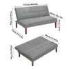 Modern Double Upholstered Sofa Bed Scandinavian Design Convertible Sleeper