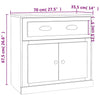 Sideboards 2 pcs White Engineered Wood