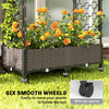 Raised Garden Bed with Arch Trellis, Raised Bed for Garden on Wheels