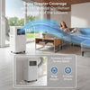 4-in-1 Portable Air Conditioner 7000 BTU Smart Wifi Mobile AC Unit Window Kit