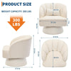 360° Swivel Accent Chair Upholstered Barrel Chair w/Striped Backrest Living Room