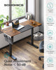 Electric Standing Desk, Height Adjustable Desk Rustic Brown and Black LSD016X11