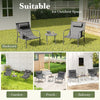 3 Piece Outdoor Patio Metal Chair & Coffee Table Set Bistro Set