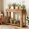 43.3'' Solid Wood Console Table, Farmhouse Narrow Entryway Sofa Table w/ Storage