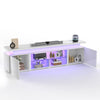 185cm High Gloss TV Stand Cabinet with Power Outlets & RGB LED Light & 2 Dmiqerl
