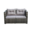4PC Rattan Garden Furniture Set Sofa Chairs Glass Table Patio Outdoor Seating