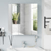 kleankin Bathroom Mirror Cabinet Wall Mount Storage organiser w/ Door, White