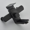 Black EXposed Bathroom Shower Mixer Twin Head Large Bar Set Square Valve System