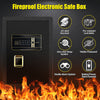 40L Safe Box Home Money Safe w/ Double Safety Key Lock & Built-in Cabinet Box