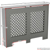 White Radiator Cover MDF Small Large Modern Wood Slat Grill Cabinet Furniture