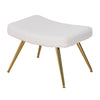 Modern Accent Chair with Footstool Set Upholstered Boucle Padded Seat Metal Legs
