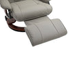 Ergonomic Recliner Sofa Chair PU Leather Armchair Lounger with Footrest, Grey