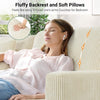 Modern 2/3 Seater Corduroy Sofa Bed with 2 Bolster Home Room Recliner Couch Sofa