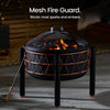 Fire Pit, 2 in 1 Firepit with BBQ Cooking Grill for Garden & Patio