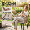 Garden Chairs Set of 2, Rattan Garden Dining Chairs with Cushions, Natural